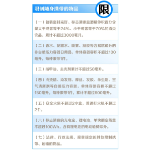 今起坐火车可携带物品有新变化：充电宝容量别超2.7万毫安
